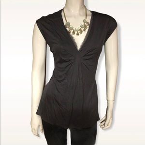 Dark gray fringe Banana Republic Tee